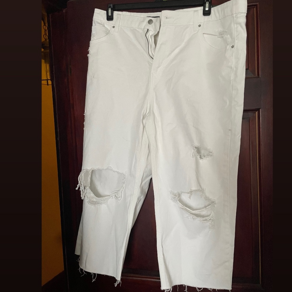 Wild Fable White Cropped Jeans